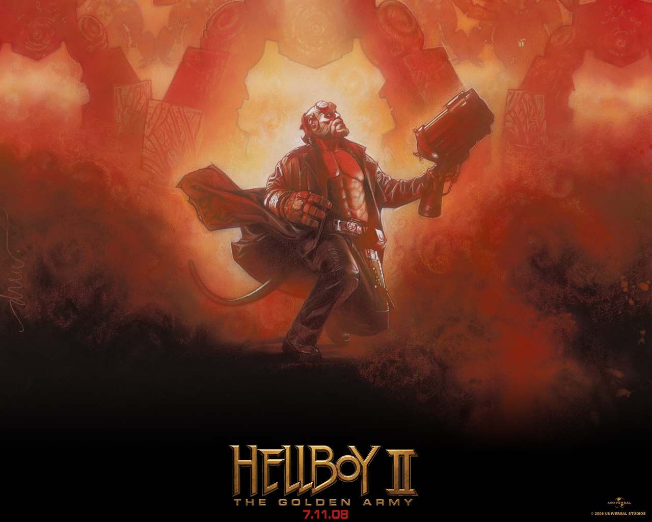 Download full size Hellboy 2 The Golden Army wallpaper / Movies / 1280x1024