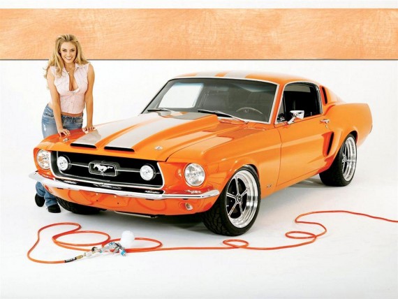 Free Send to Mobile Phone mustang Girls Cars wallpaper num139